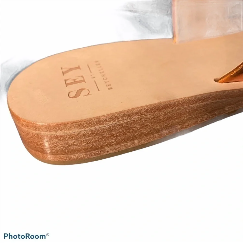 𝅺seychelles Stanza Metallic Orange Slide NWT Size 7